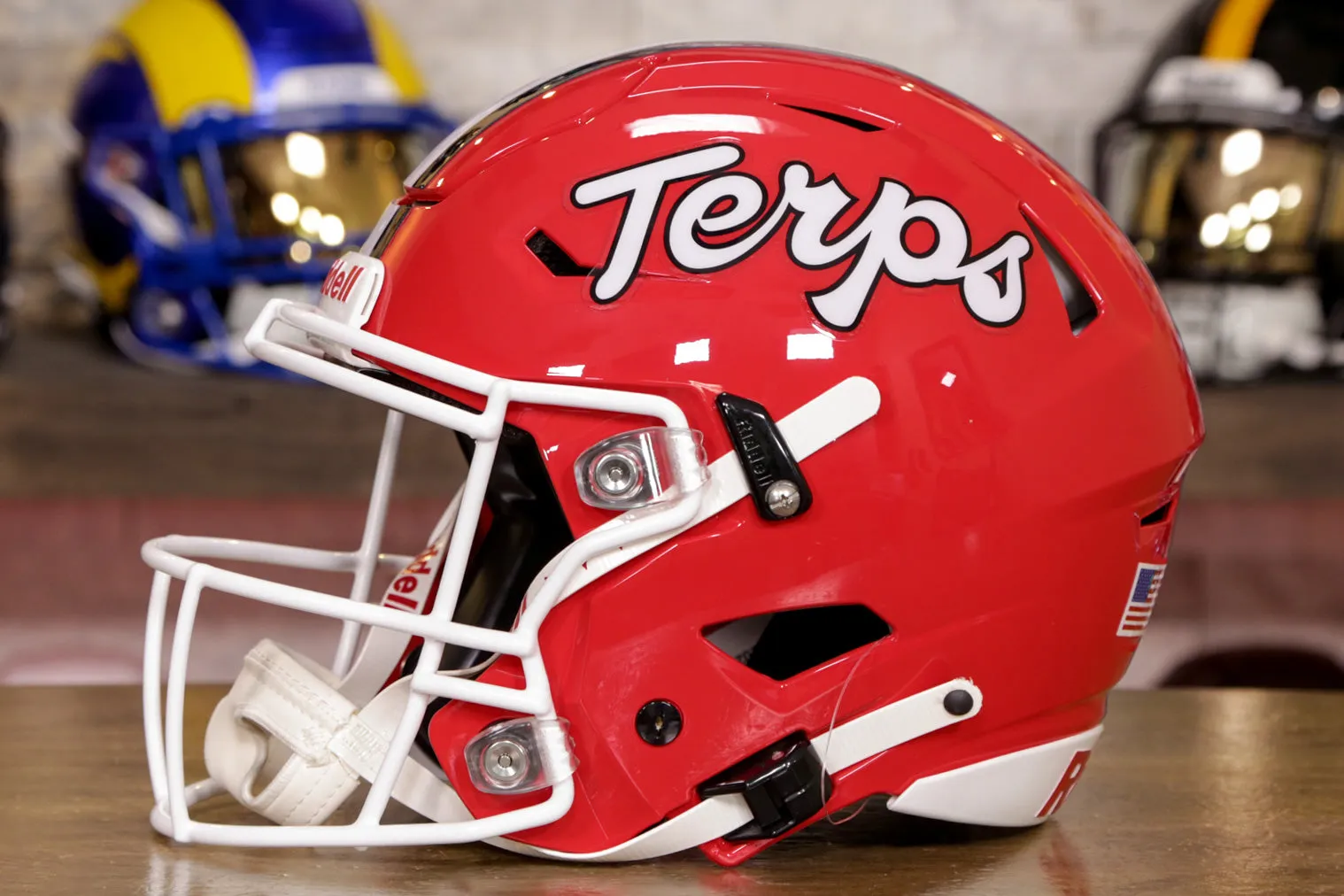 Maryland Terrapins Riddell SpeedFlex Authentic Helmet - Script