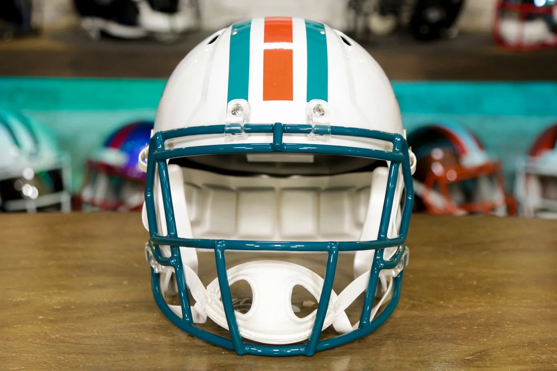 Miami Dolphins Riddell Speed Display Helmet - 1980-1996 Throwback