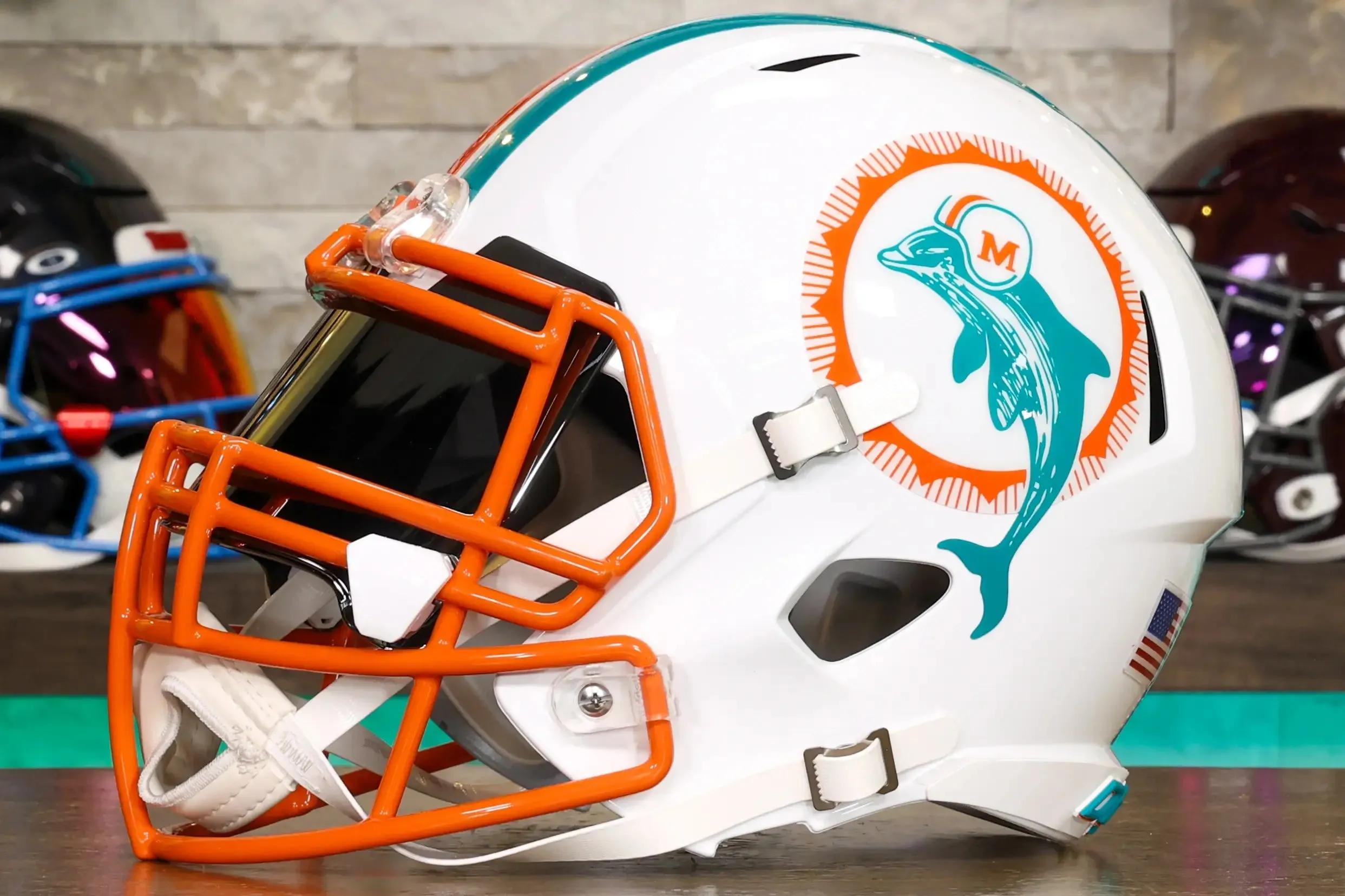 Miami Dolphins Riddell Speed Display Helmet - GG Edition