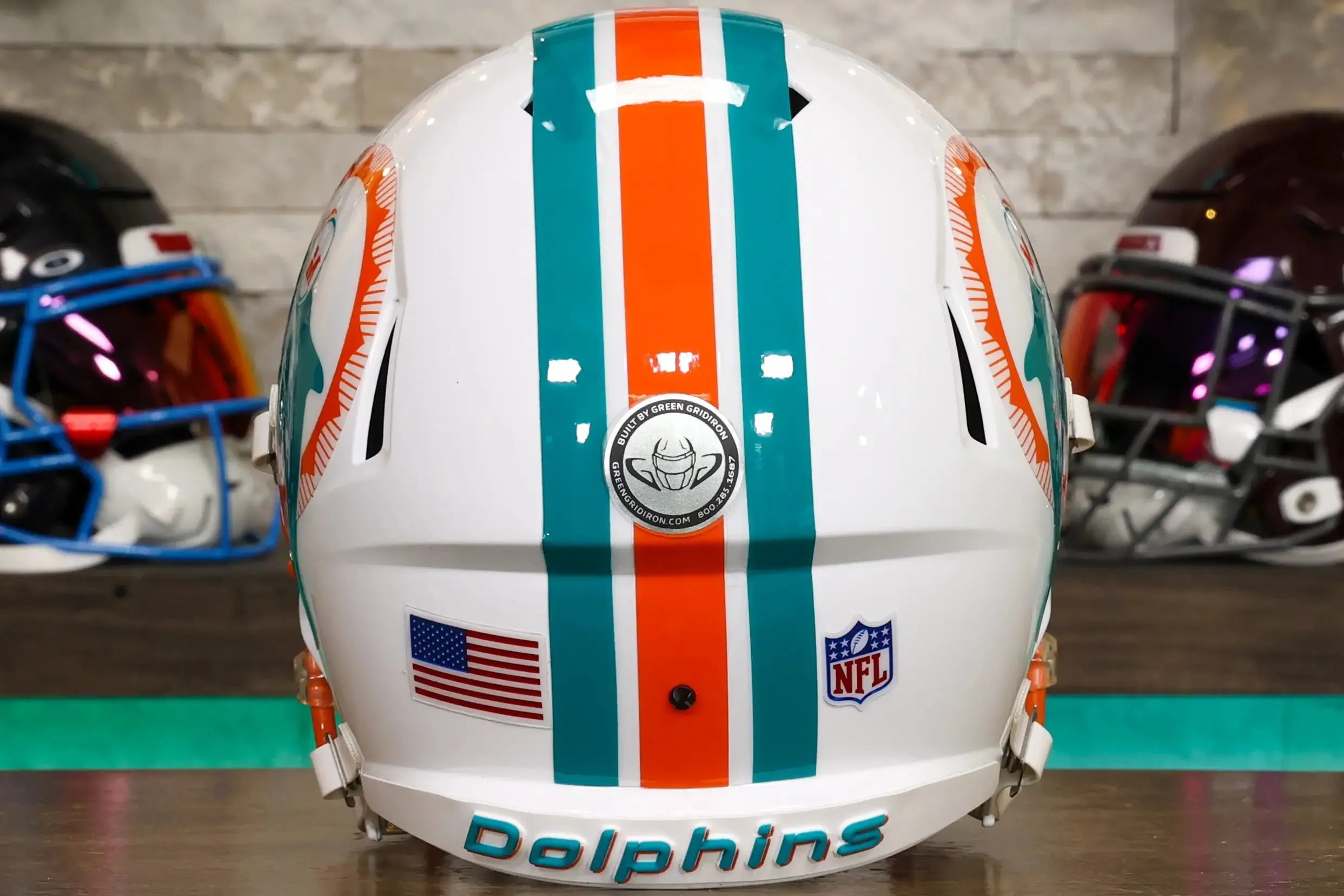 Miami Dolphins Riddell Speed Display Helmet - GG Edition