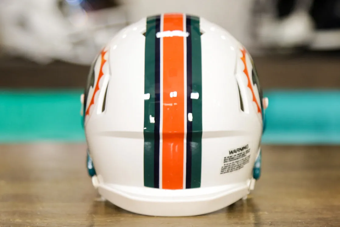 Miami Dolphins Riddell Speed Mini Helmet - 1996-2012 Throwback
