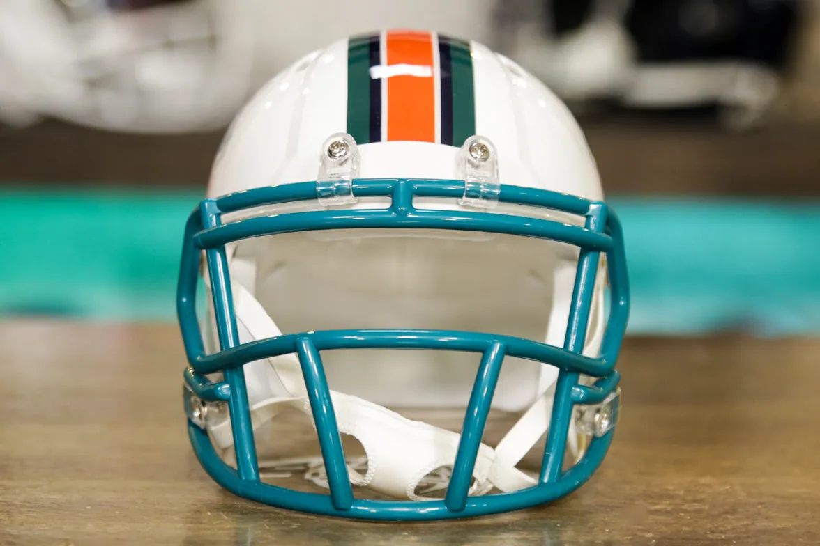 Miami Dolphins Riddell Speed Mini Helmet - 1996-2012 Throwback