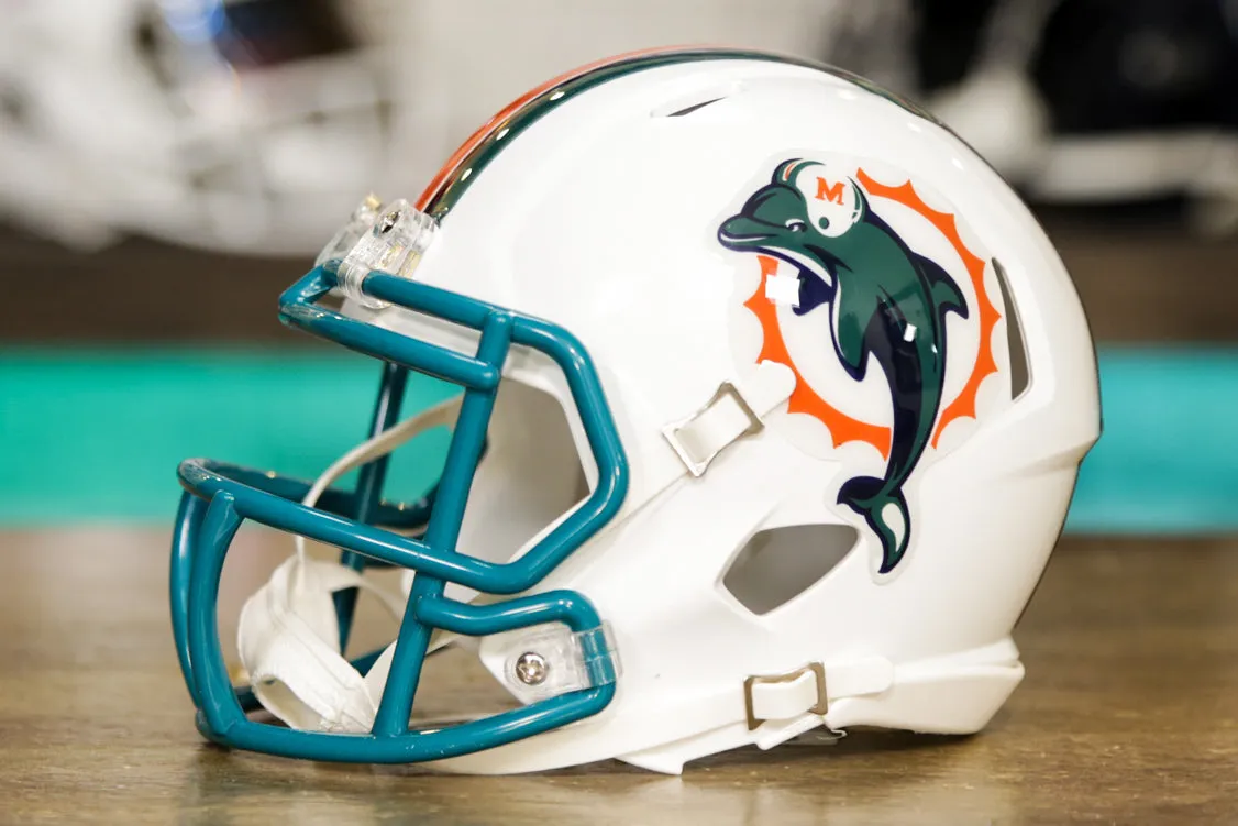Miami Dolphins Riddell Speed Mini Helmet - 1996-2012 Throwback
