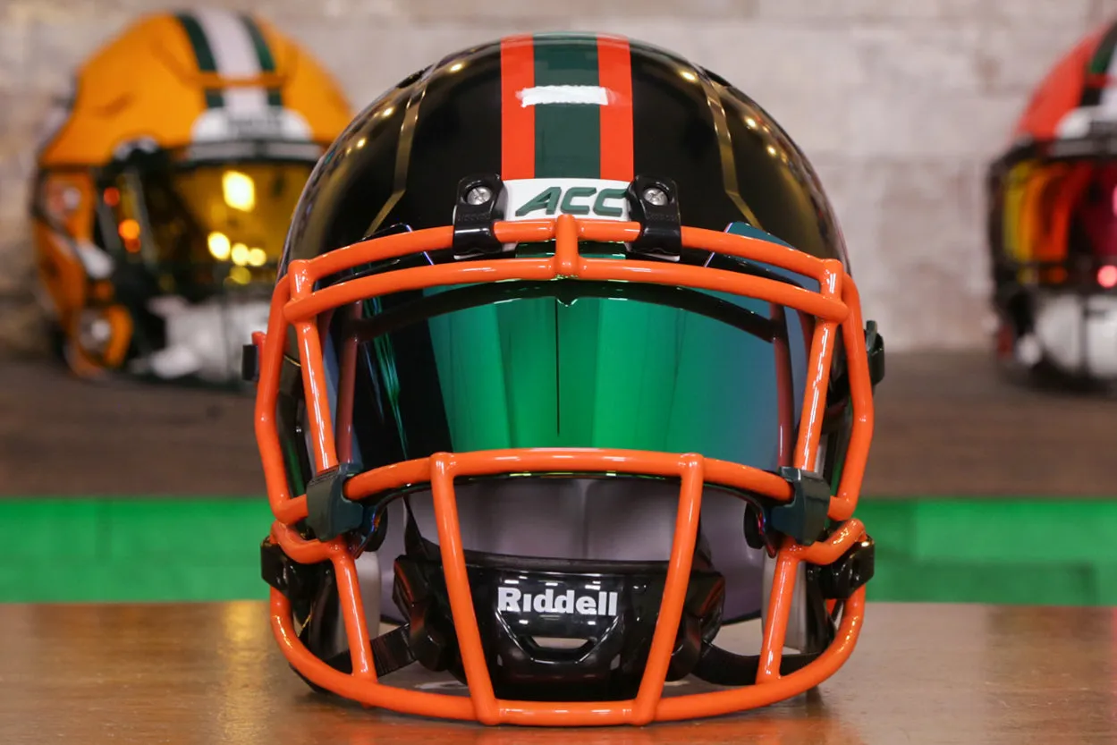 Miami Hurricanes Riddell Speed Display Helmet - GG Edition 00381