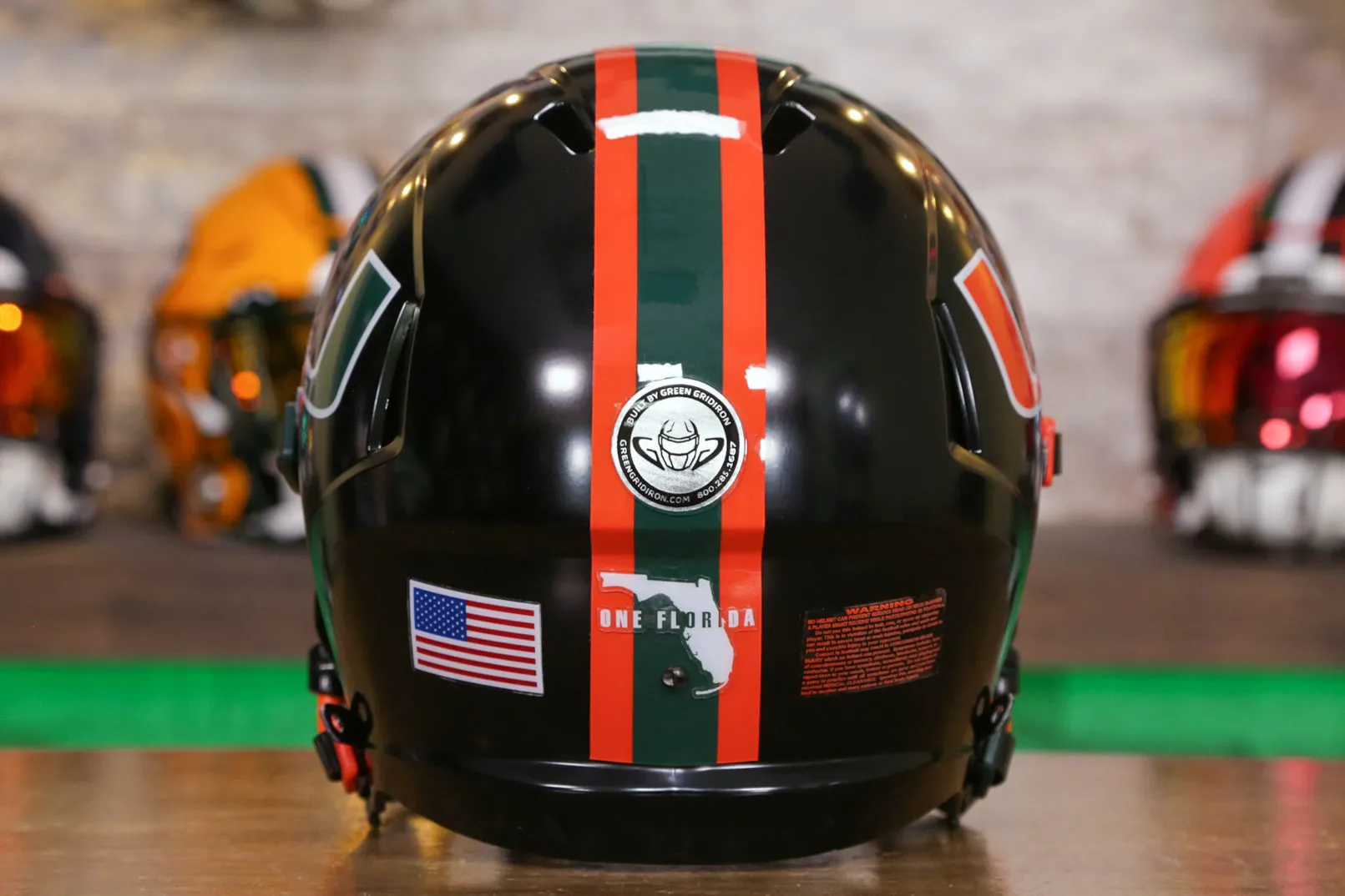 Miami Hurricanes Riddell Speed Display Helmet - GG Edition 00381