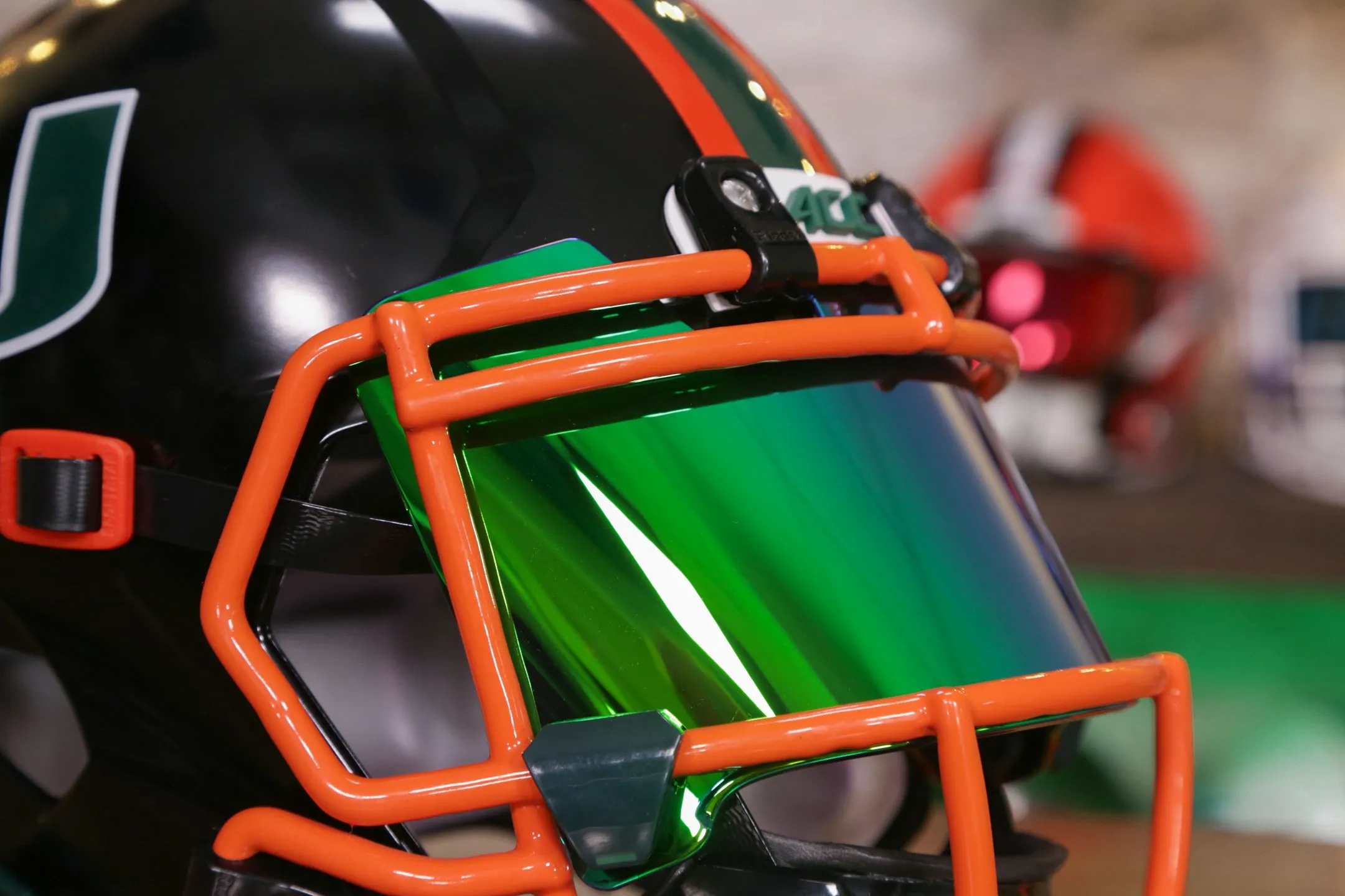 Miami Hurricanes Riddell Speed Display Helmet - GG Edition 00381