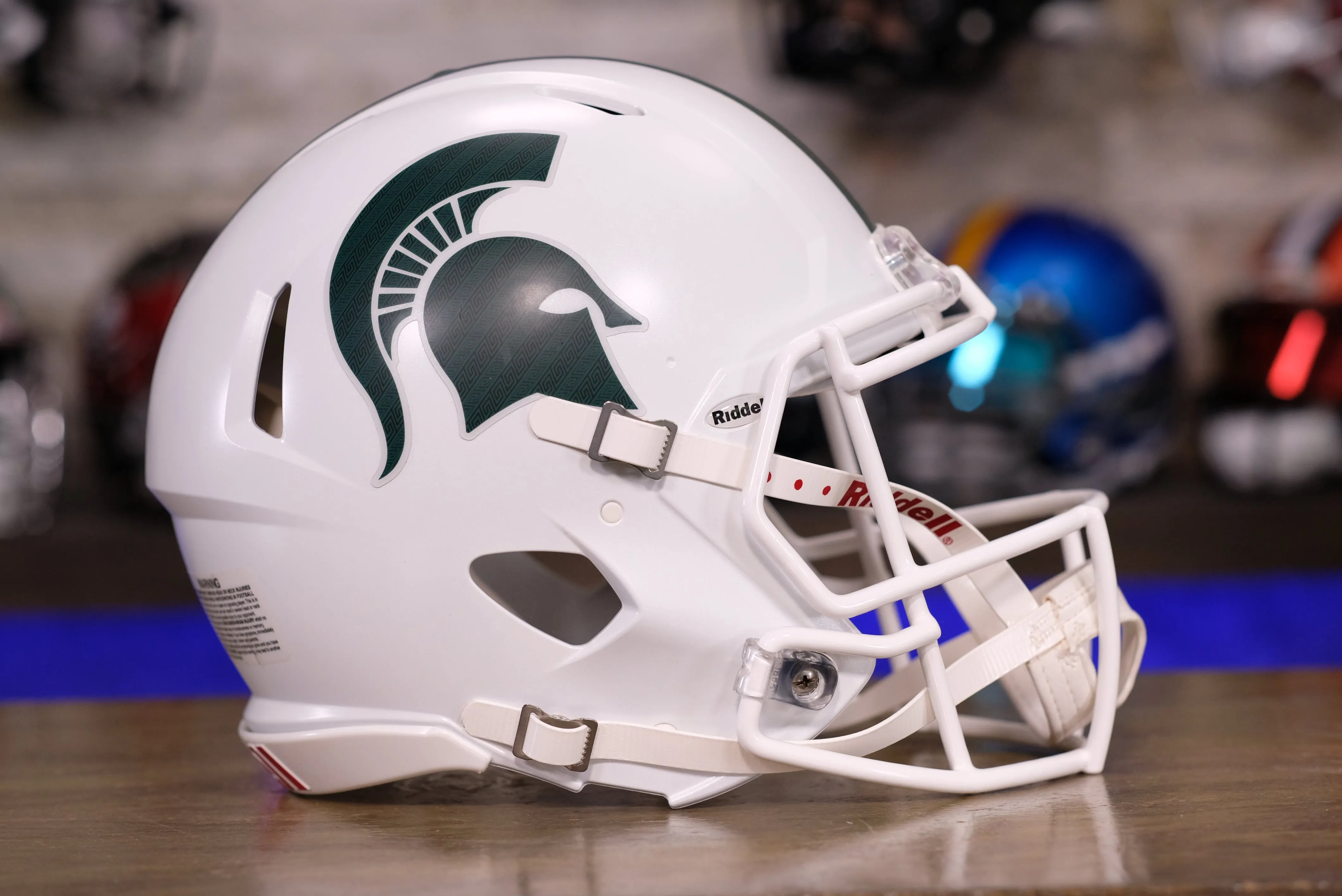 Michigan State Spartans Riddell Speed Authentic Helmet - Gloss White