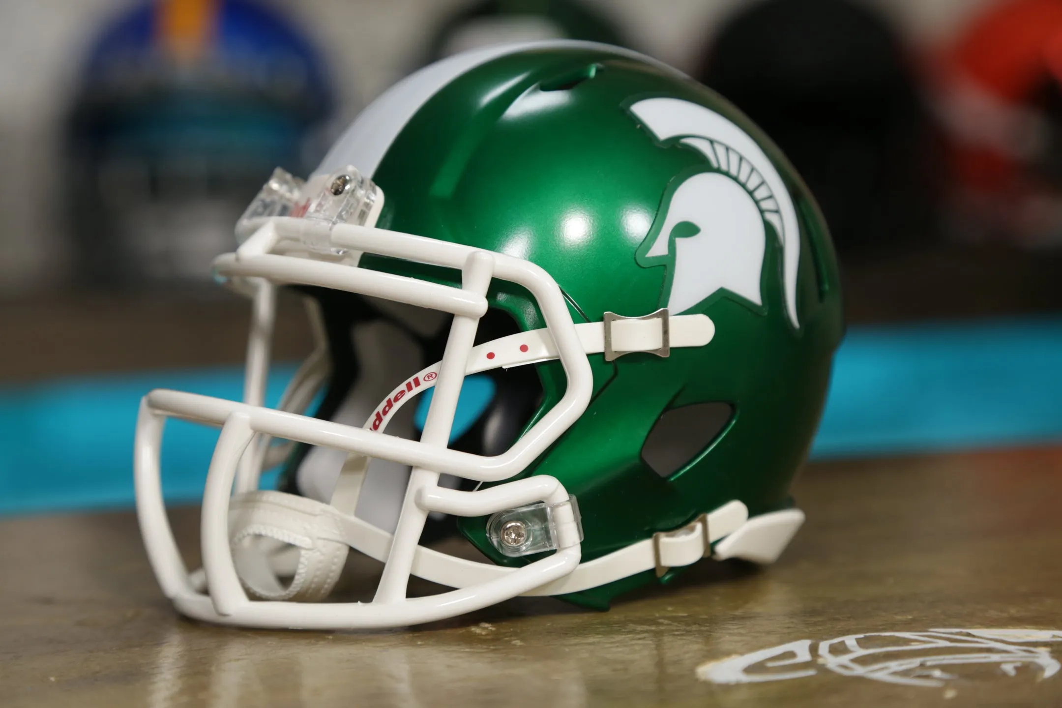 Michigan State Spartans Riddell Speed Mini Helmet - Satin Green