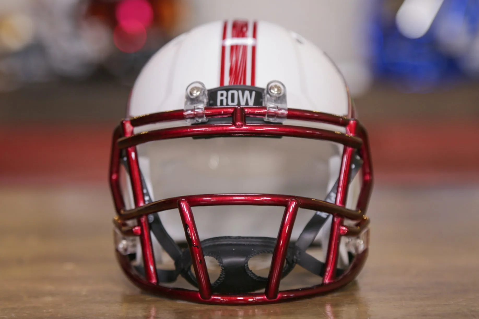 Minnesota Golden Gophers Riddell Speed Mini Helmet - White w/ Chrome Red