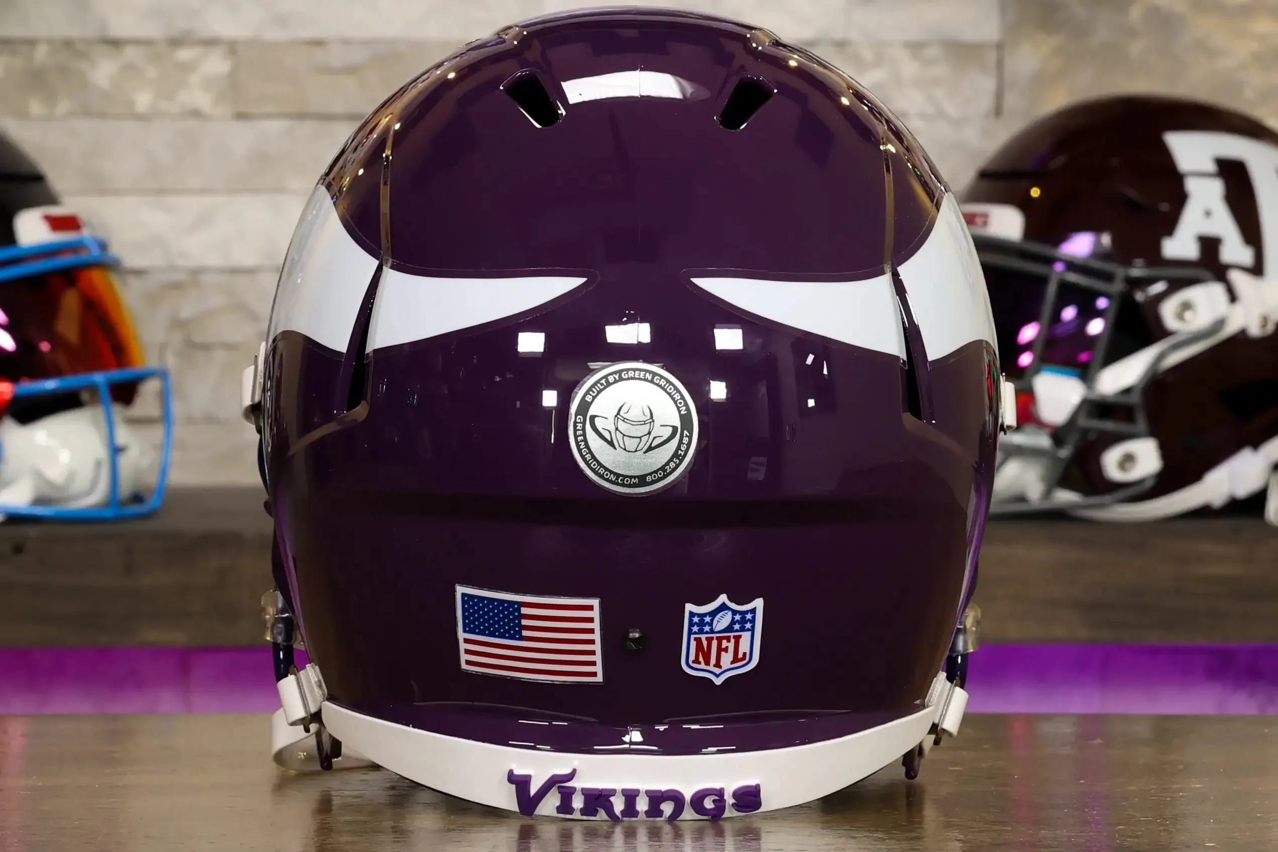 Minnesota Vikings Riddell Speed Display Helmet - GG Edition