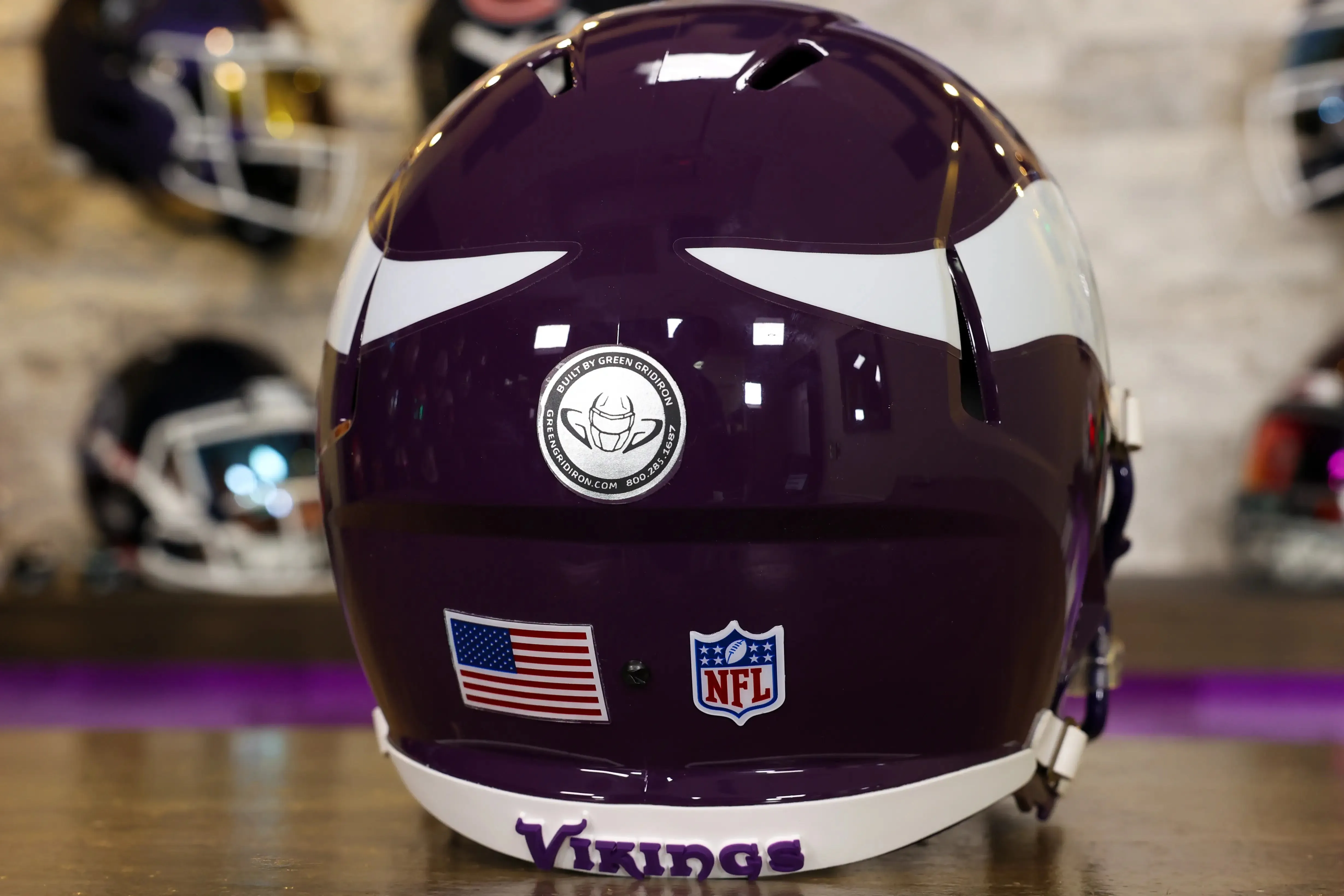 Minnesota Vikings Riddell Speed Display Helmet - GG Edition