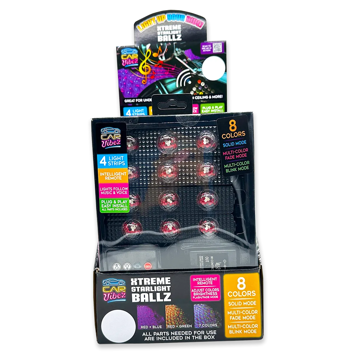 Mood Light Xtreme Starlight Ballz with Remote - 6 Pieces Per Retail Ready Display 24114