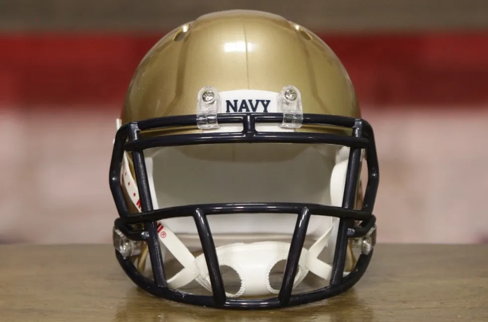 Navy Midshipmen Riddell Speed Mini Helmet - Gold