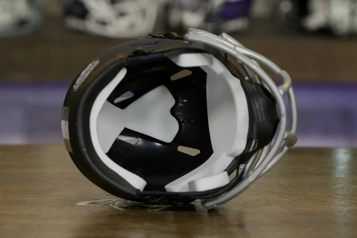 Nevada Wolf Pack Riddell Speed Mini Helmet - Matte Navy