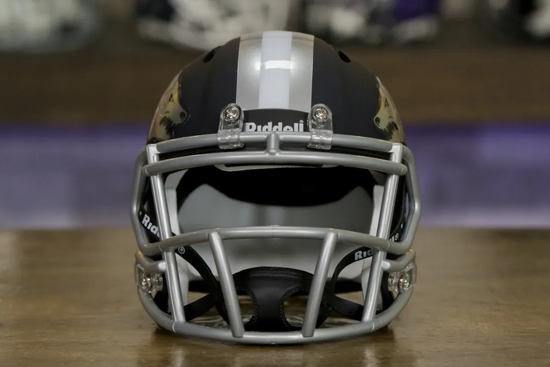 Nevada Wolf Pack Riddell Speed Mini Helmet - Matte Navy