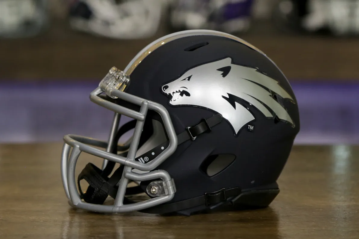 Nevada Wolf Pack Riddell Speed Mini Helmet - Matte Navy