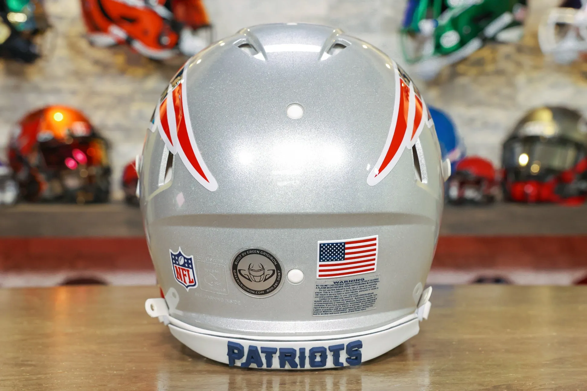 New England Patriots Riddell Speed Authentic Helmet - GG Edition 00251