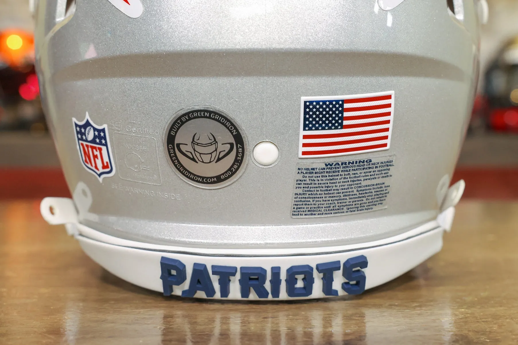 New England Patriots Riddell Speed Authentic Helmet - GG Edition 00251