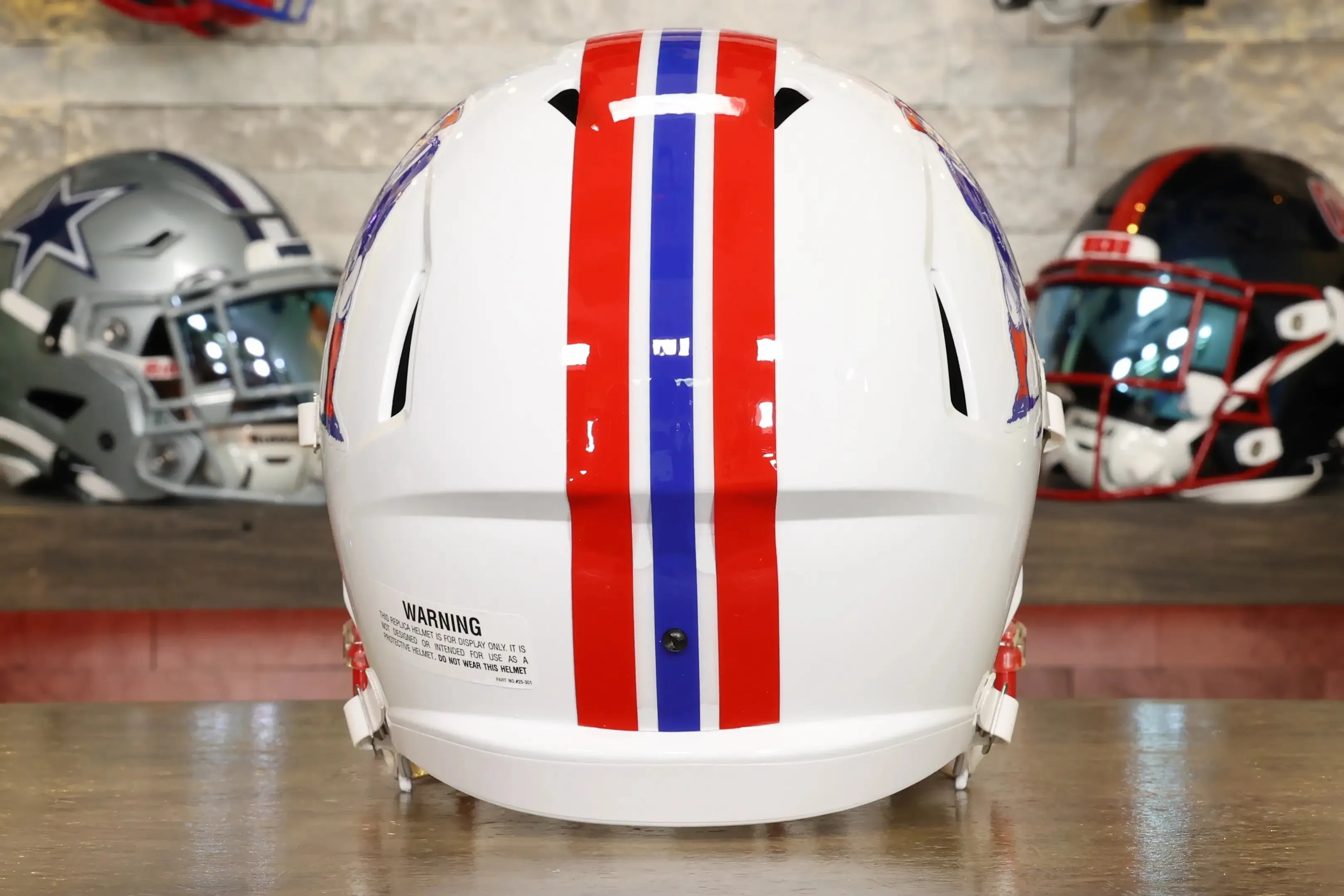 New England Patriots Riddell Speed Display Helmet - 1990-1992 Throwback