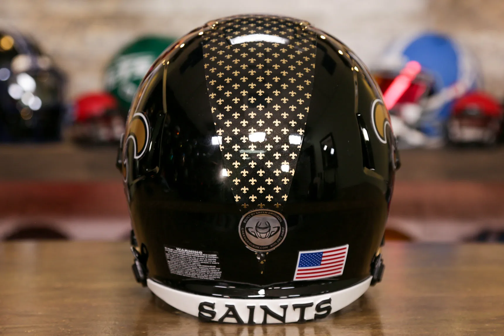 New Orleans Saints Riddell Speed Display Helmet - GG Edition 00245