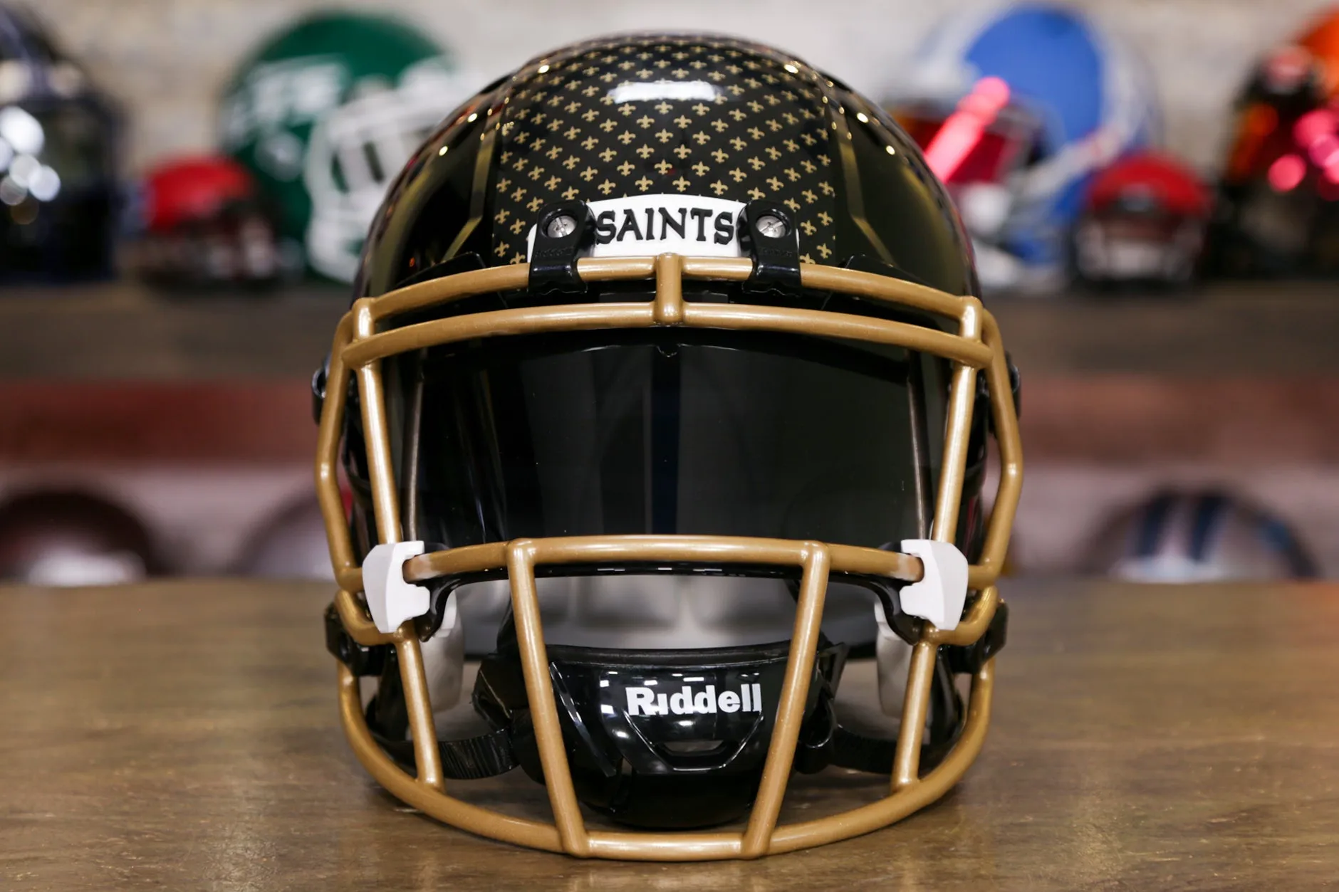 New Orleans Saints Riddell Speed Display Helmet - GG Edition 00245