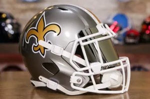 New Orleans Saints Riddell Speed Display Helmet - GG Edition
