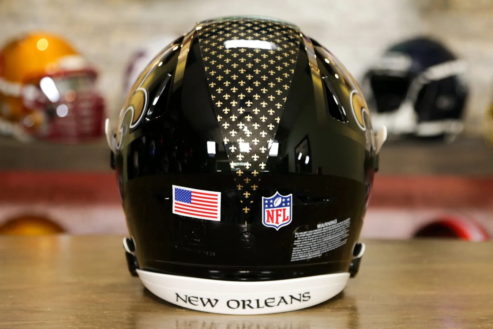 New Orleans Saints Riddell SpeedFlex Helmet - Black Alternate