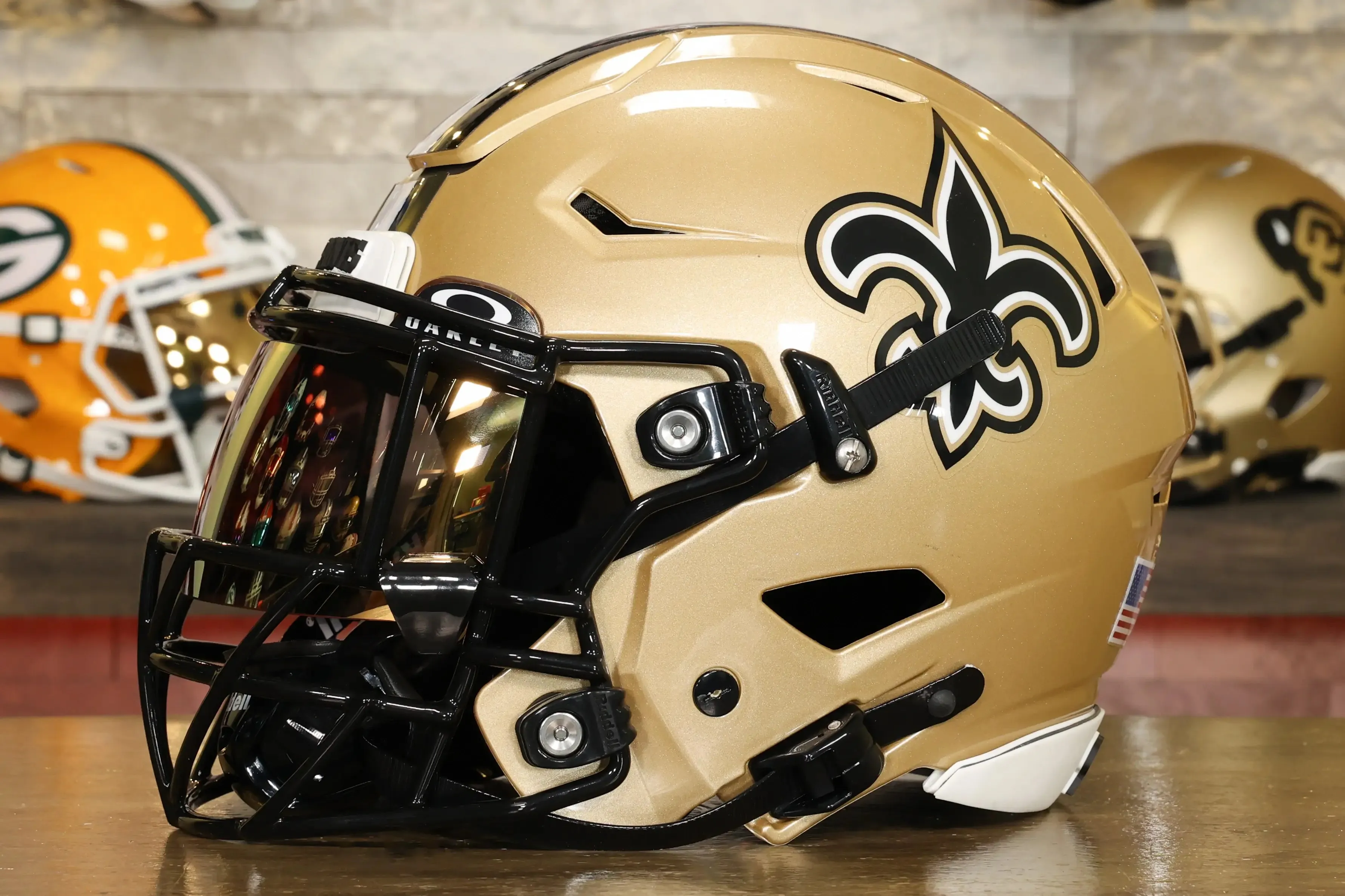 New Orleans Saints Riddell SpeedFlex Helmet - GG Edition 02082
