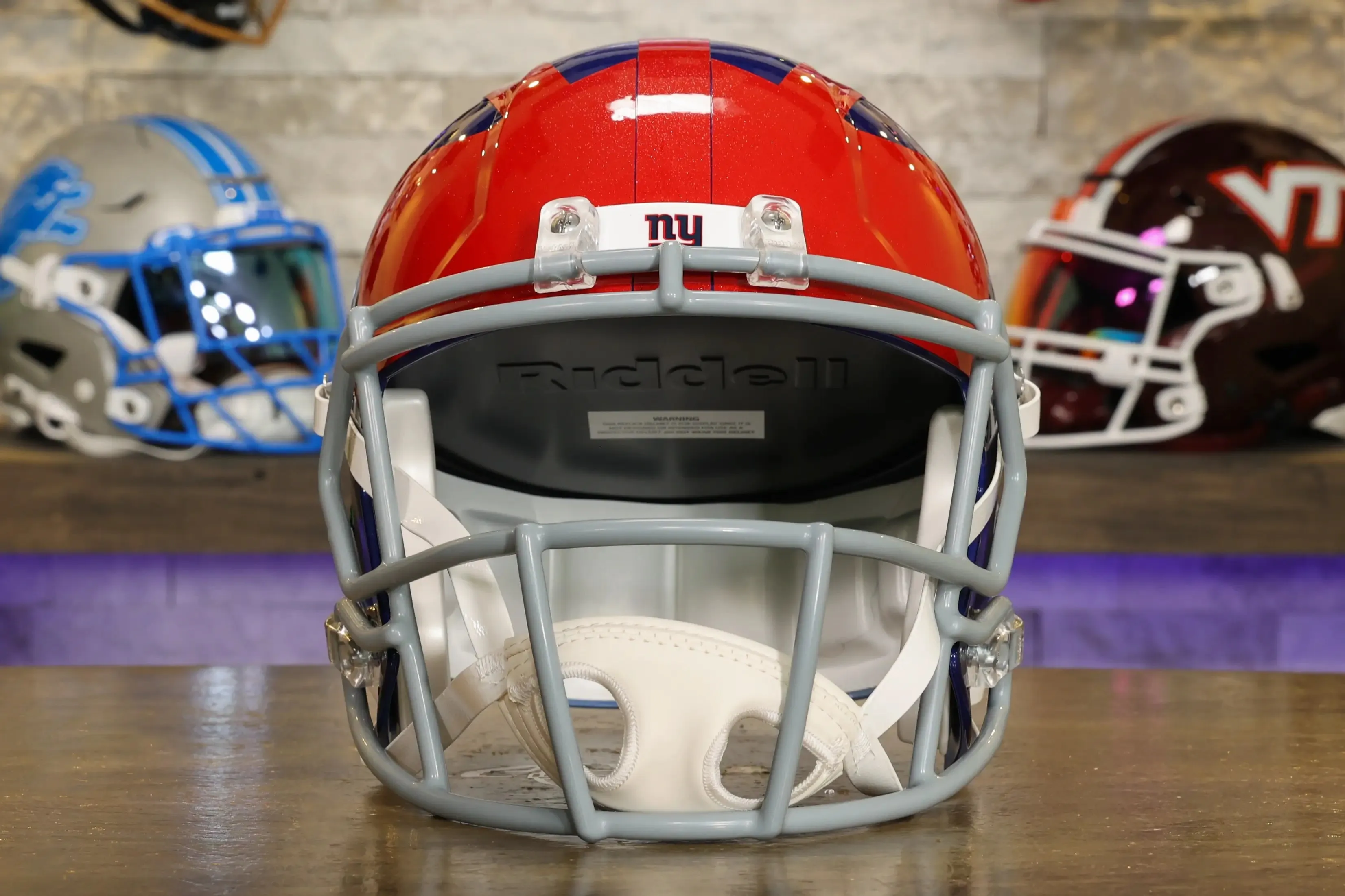 New York Giants Riddell Speed Display Helmet - Century Red Alternate