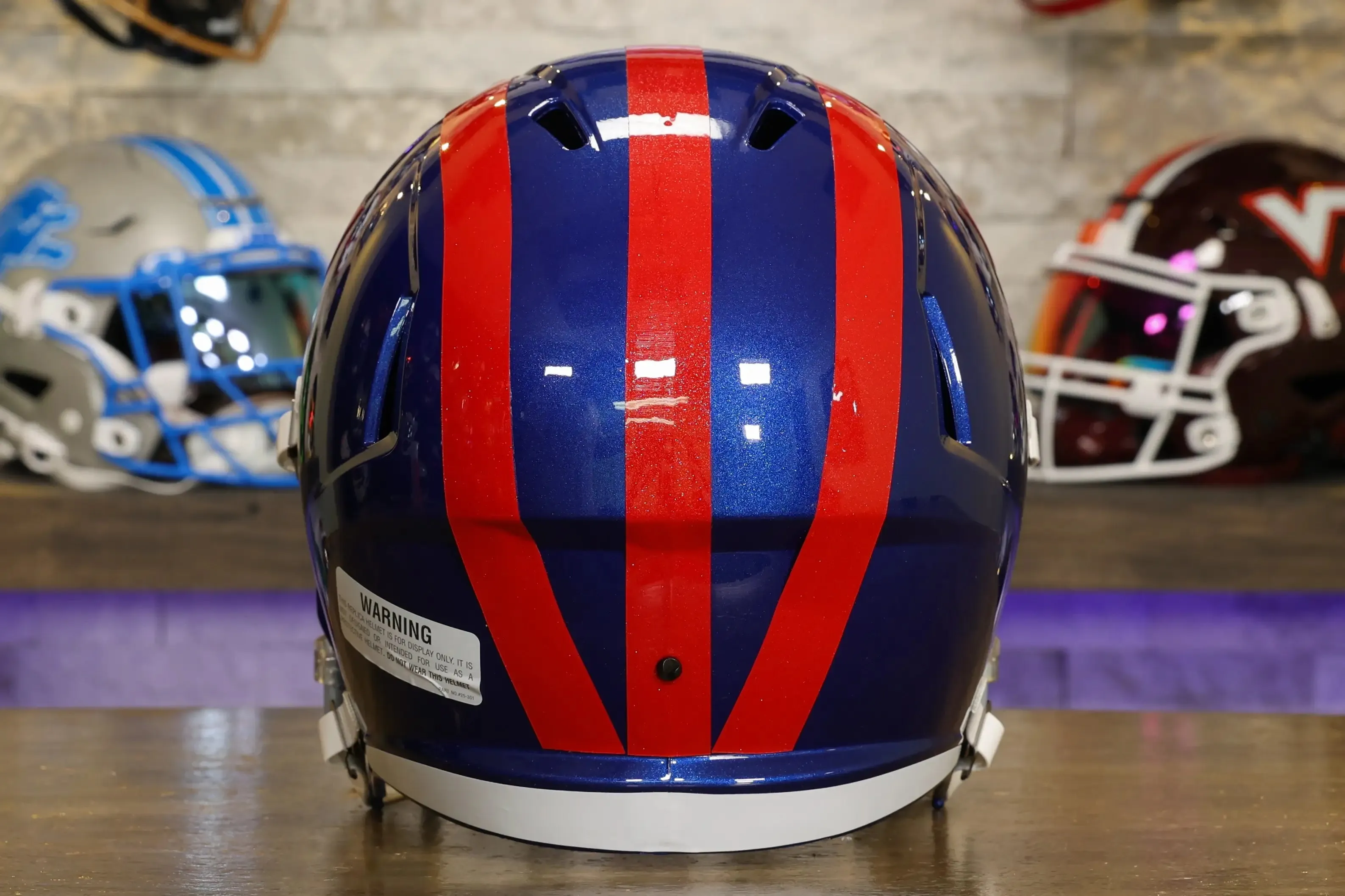 New York Giants Riddell Speed Display Helmet - Century Red Alternate