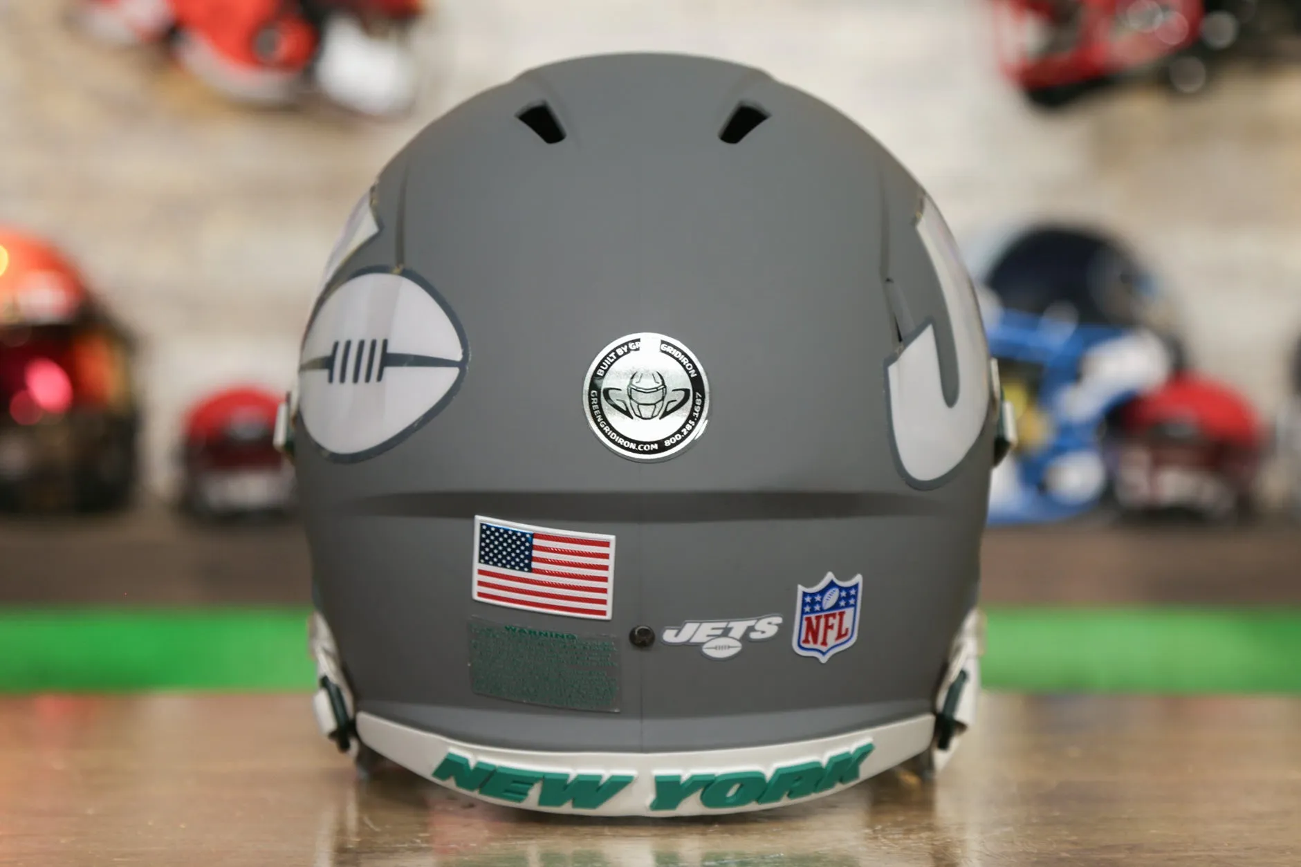 New York Jets Riddell Speed Display Helmet - GG Edition
