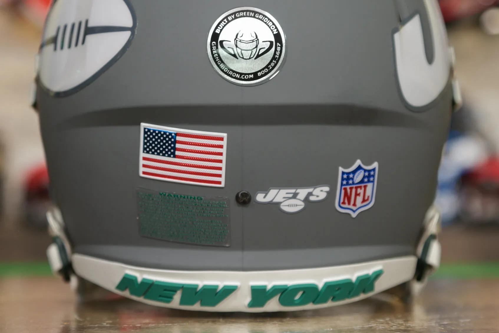 New York Jets Riddell Speed Display Helmet - GG Edition
