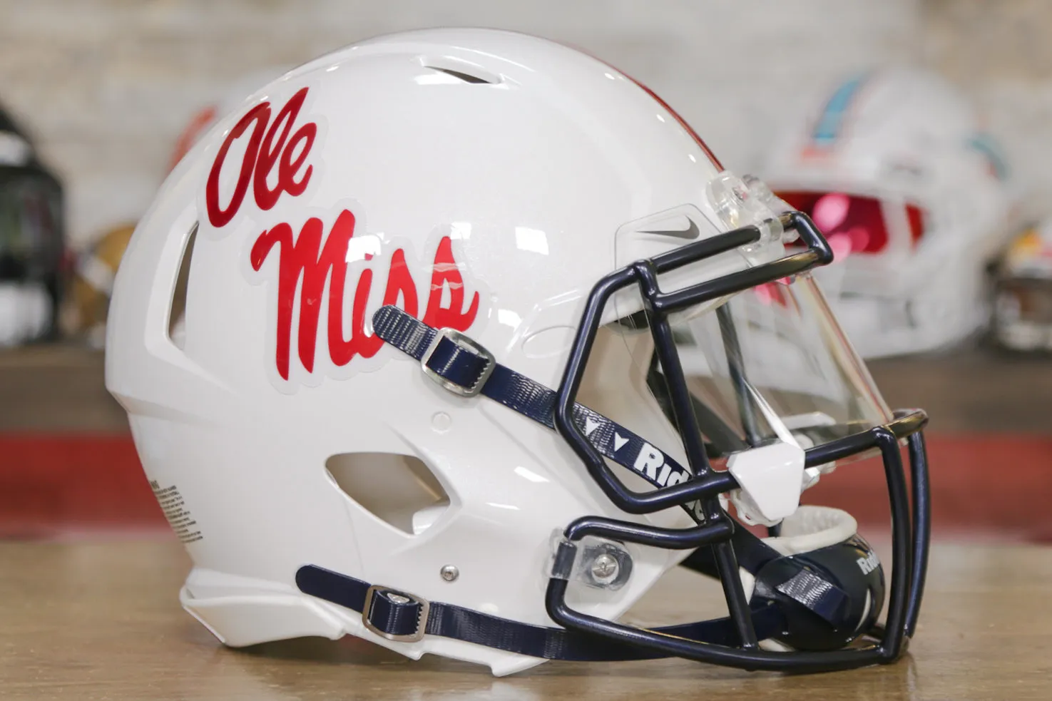 Ole Miss Rebels Riddell Speed Authentic Helmet - GG Edition