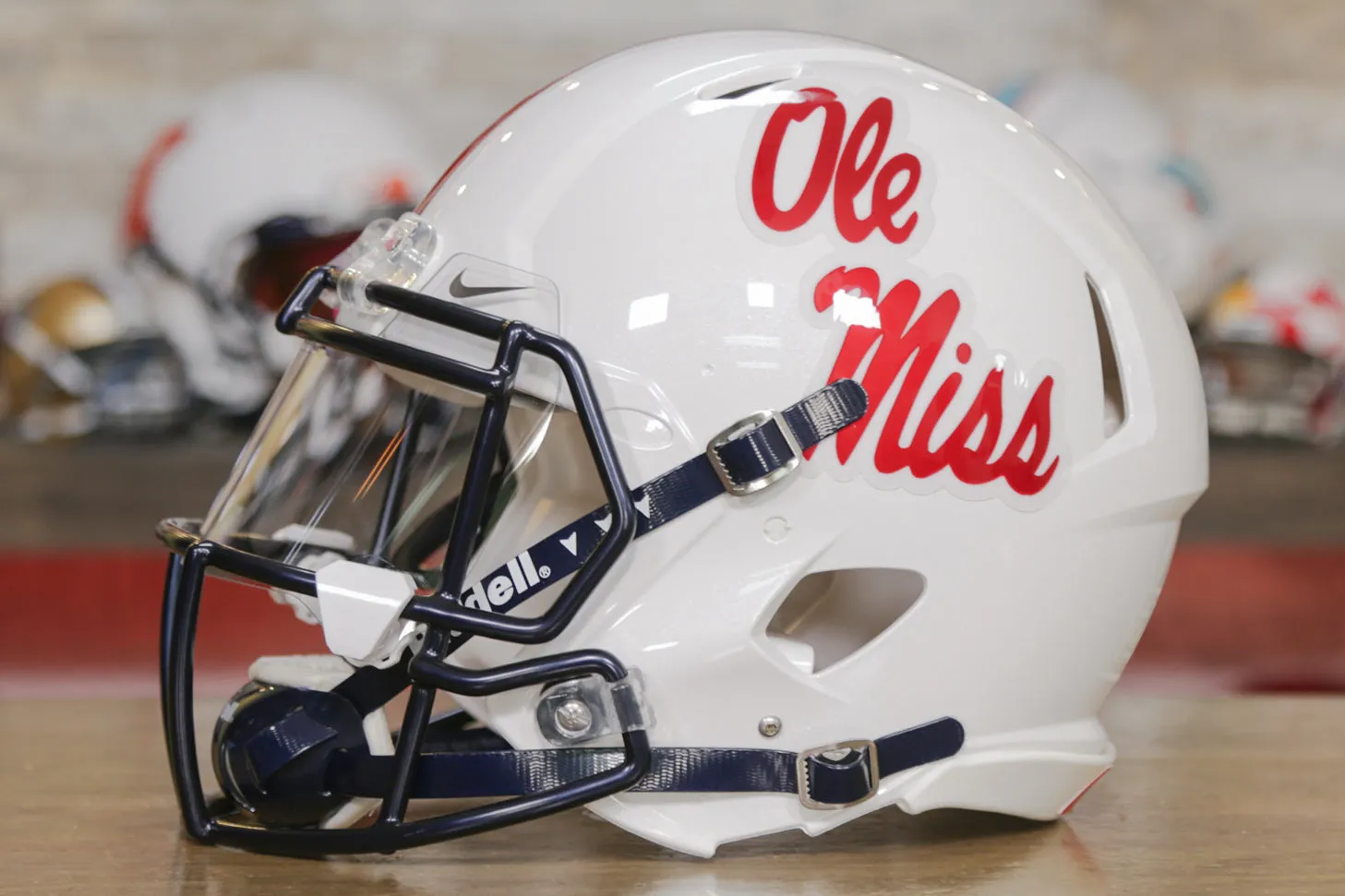 Ole Miss Rebels Riddell Speed Authentic Helmet - GG Edition