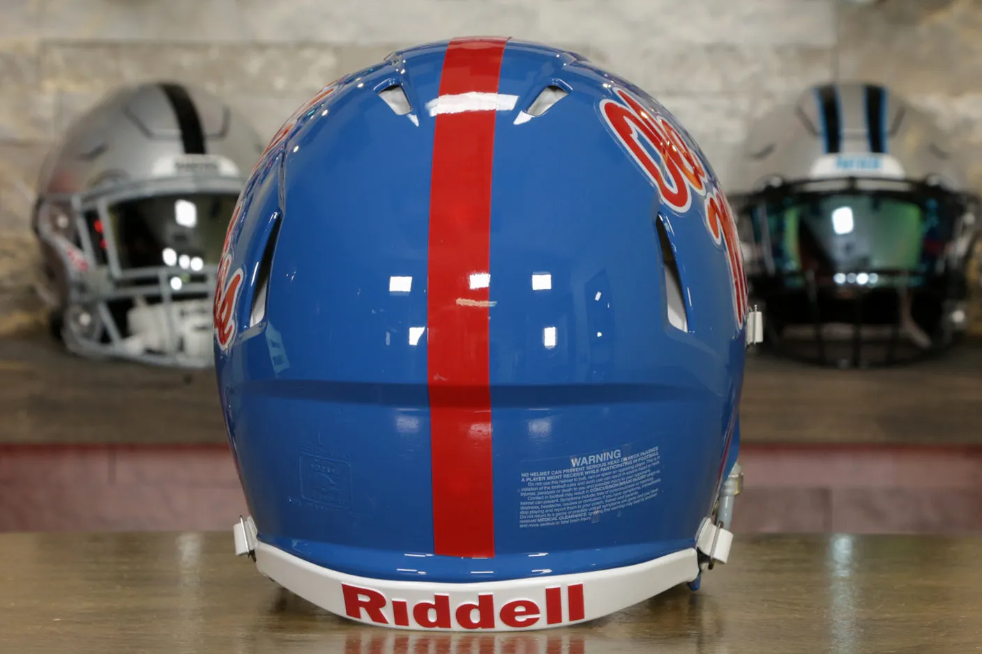 Ole Miss Rebels Riddell Speed Authentic Helmet - Powder Blue