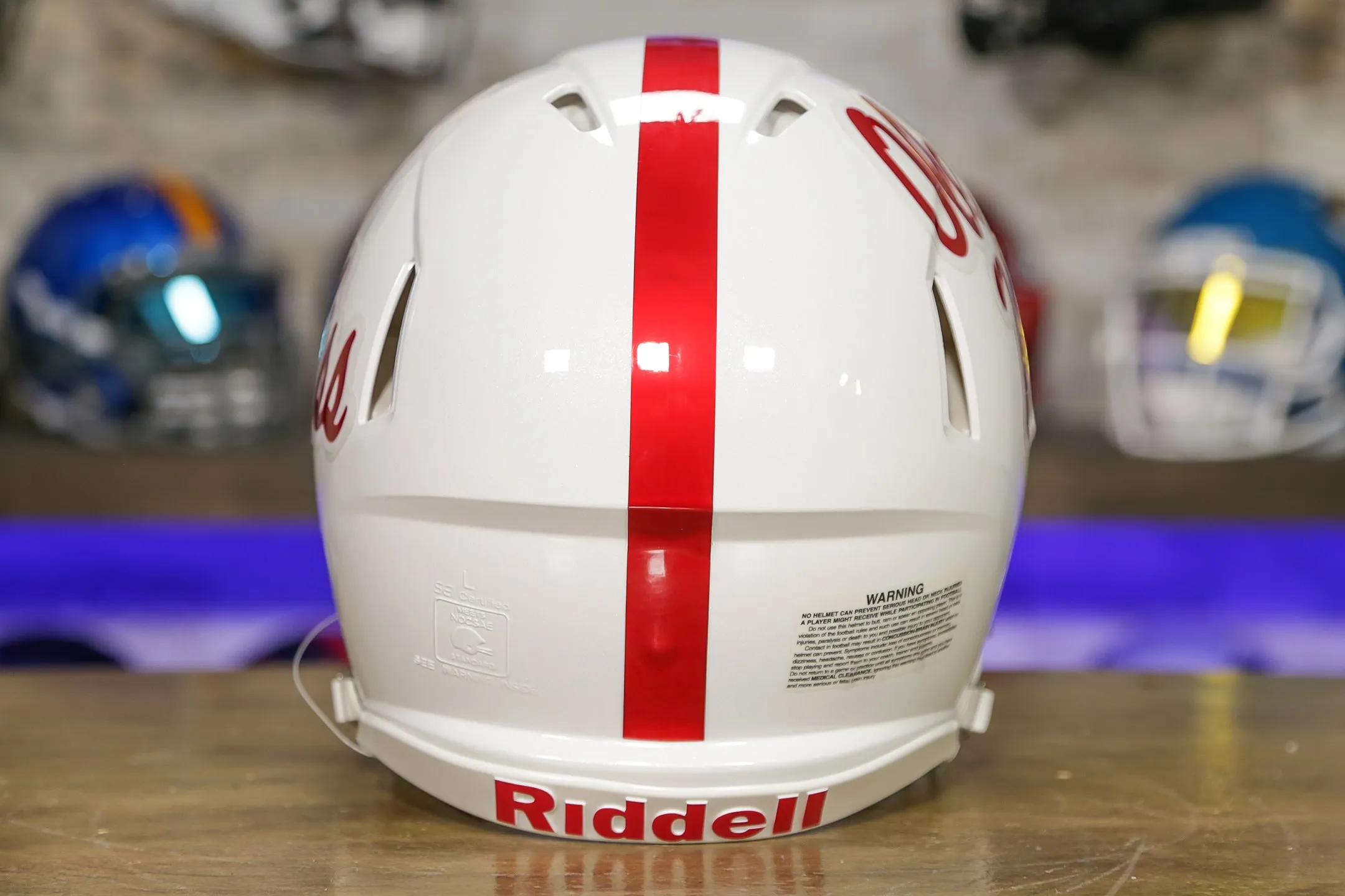 Ole Miss Rebels Riddell Speed Authentic Helmet - White