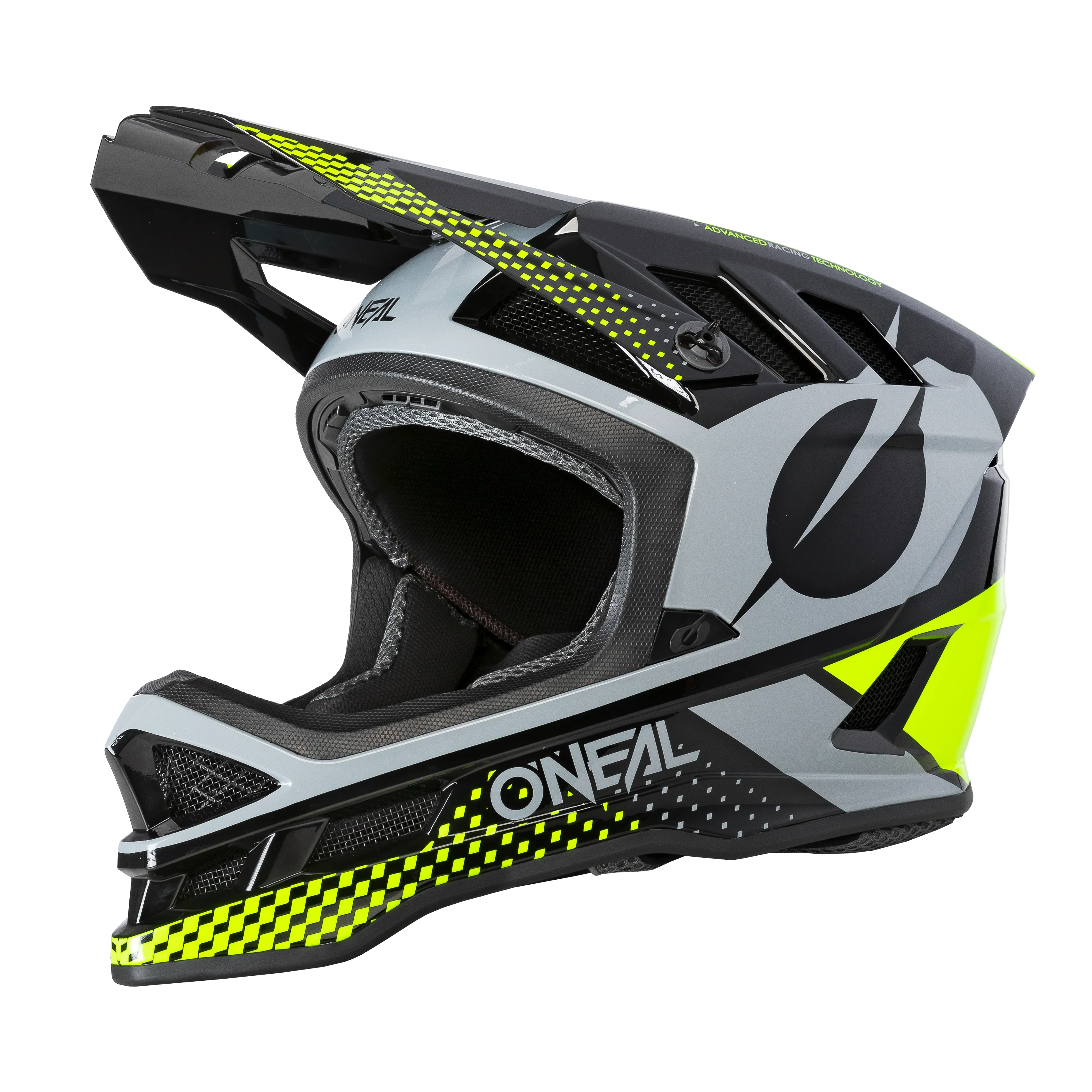O'Neal Blade Polyacrylite Full Face Helmet - Ace - Neon Yellow-Gray