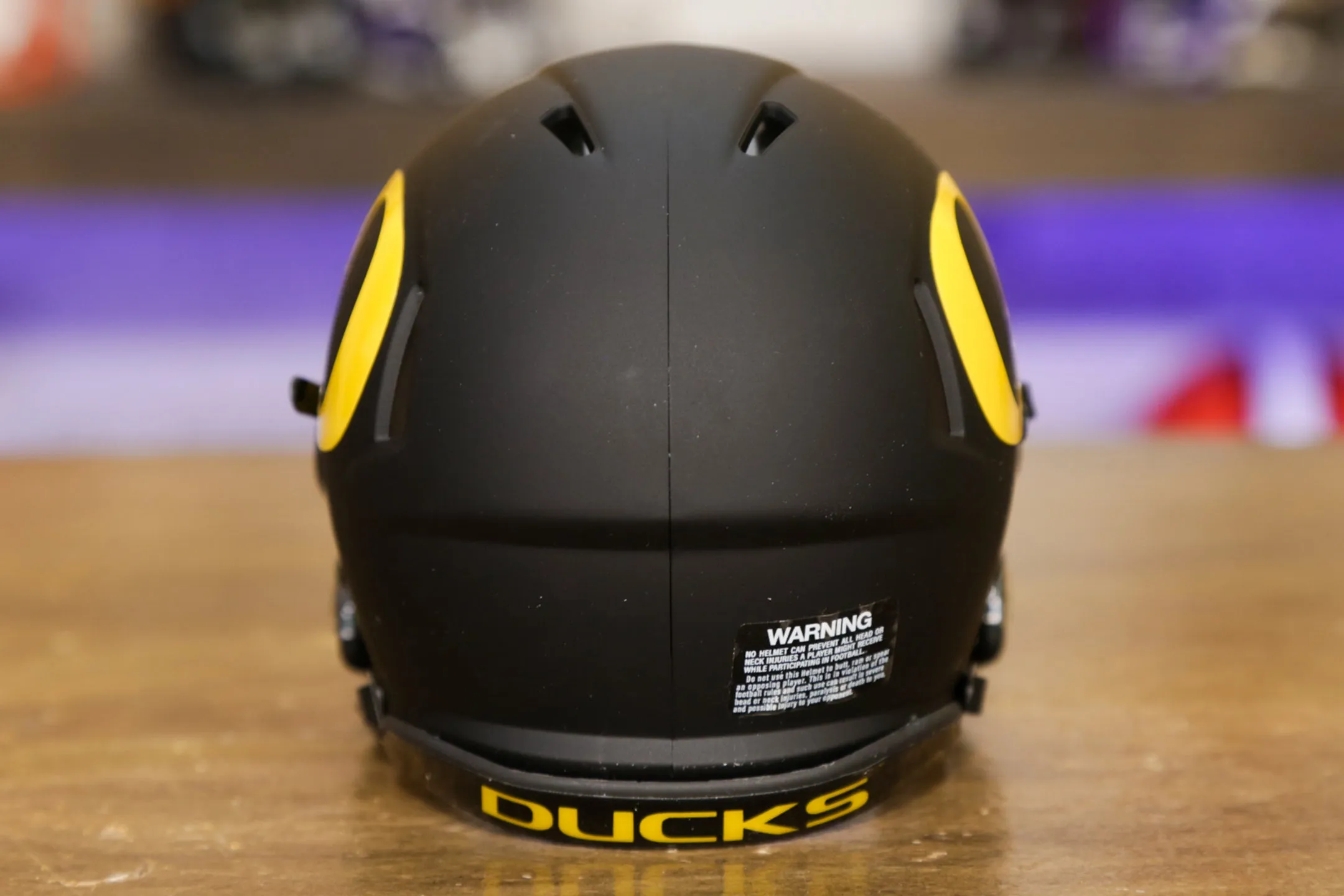Oregon Ducks Riddell Speed Mini Helmet - Matte Black