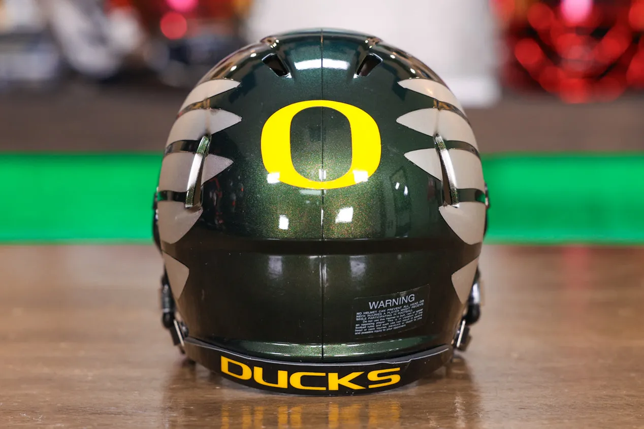 Oregon Ducks Riddell Speed Mini Helmet - Titanium Thunder
