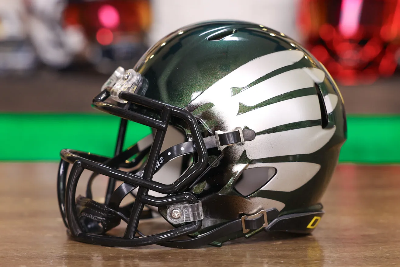 Oregon Ducks Riddell Speed Mini Helmet - Titanium Thunder
