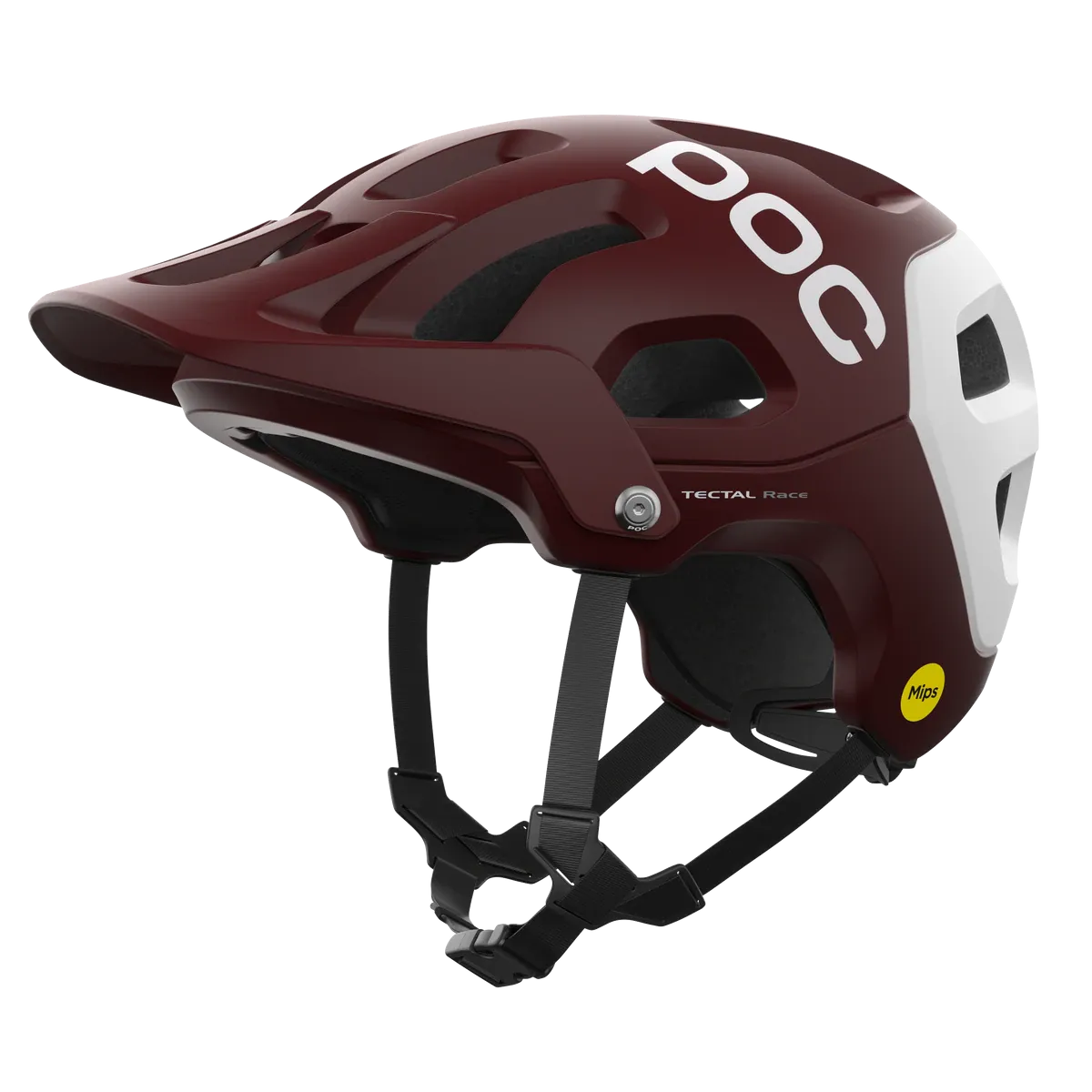 POC Tectal Race MIPS MTB Helmet - Garnet Red-Hydrogen White Matt