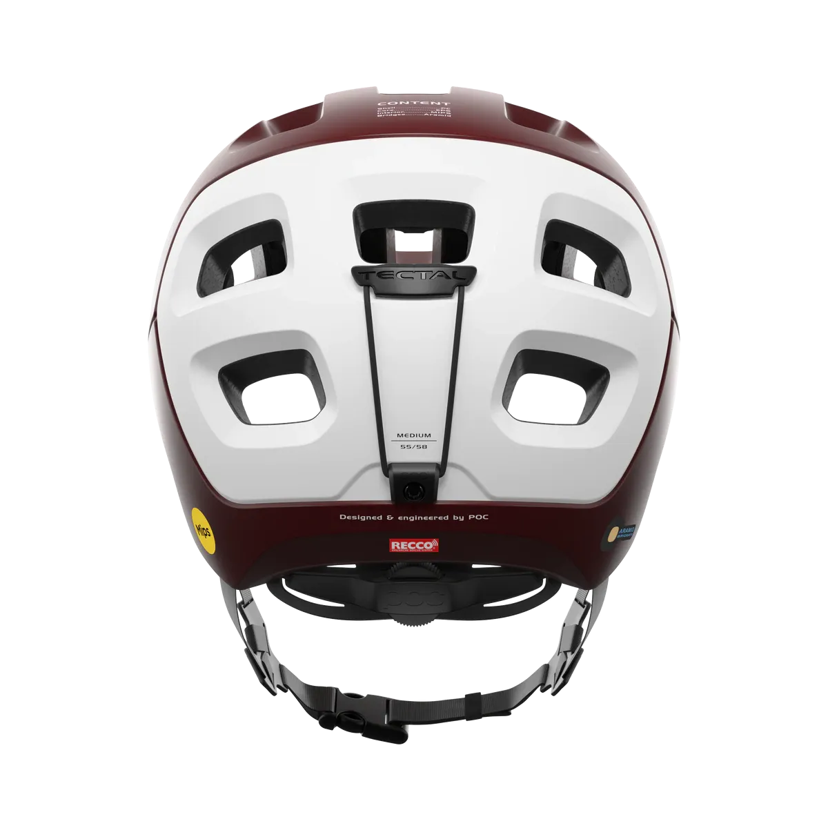 POC Tectal Race MIPS MTB Helmet - Garnet Red-Hydrogen White Matt