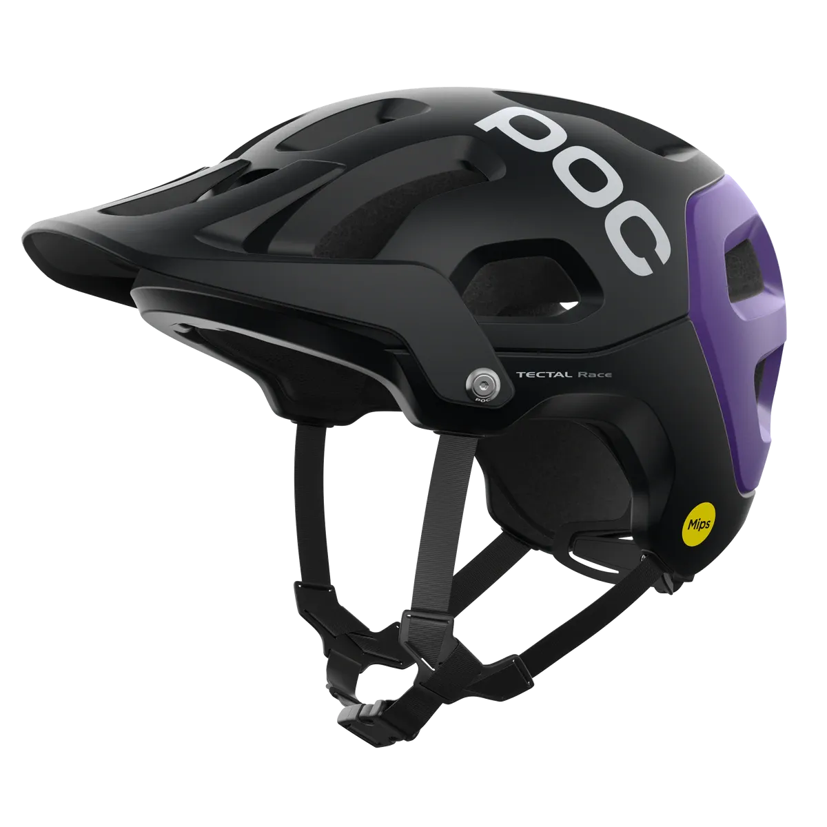 POC Tectal Race MIPS MTB Helmet - Uranium Black-Sapphire Purple Metallic-Matt