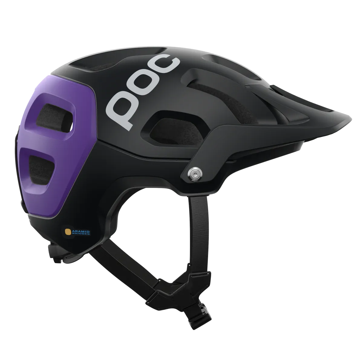 POC Tectal Race MIPS MTB Helmet - Uranium Black-Sapphire Purple Metallic-Matt