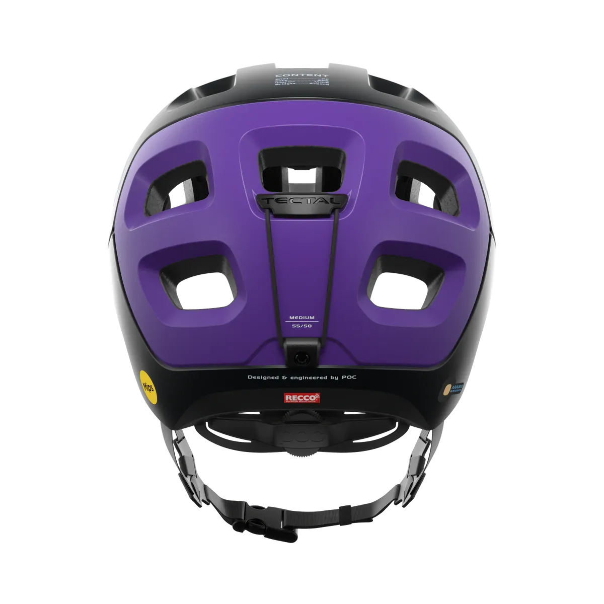 POC Tectal Race MIPS MTB Helmet - Uranium Black-Sapphire Purple Metallic-Matt