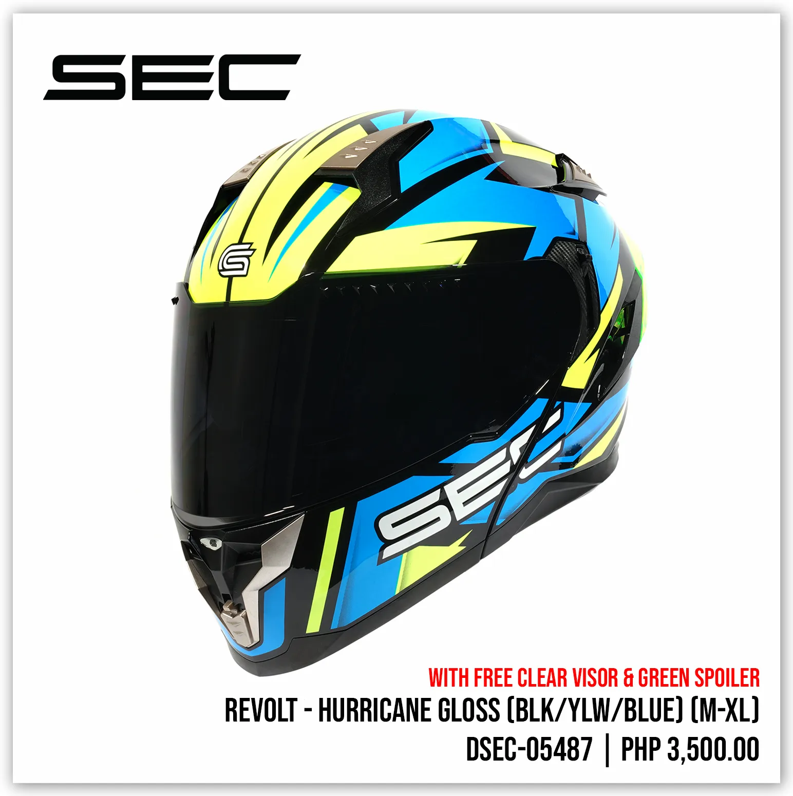 REVOLT - HURRICANE GLOSS (BLK/YELLOW/BLU)