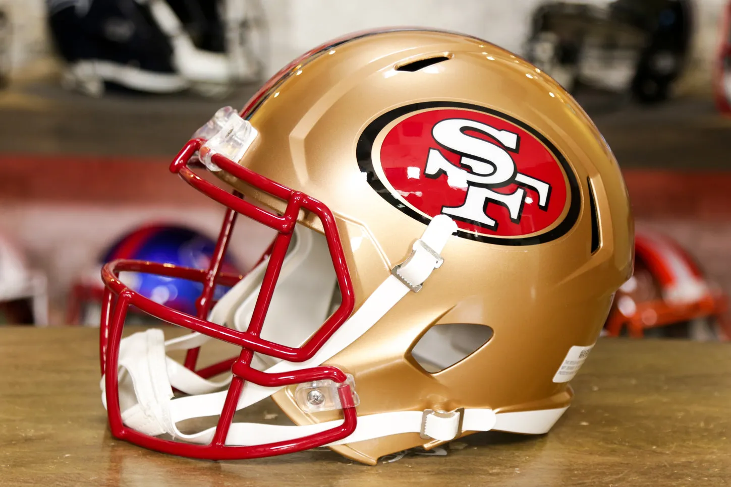 San Francisco 49ers Riddell Speed Display Helmet - 1996-2008 Throwback