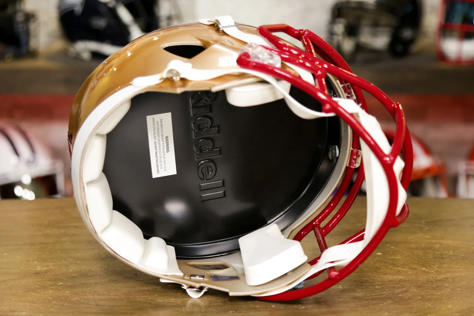 San Francisco 49ers Riddell Speed Display Helmet - 1996-2008 Throwback