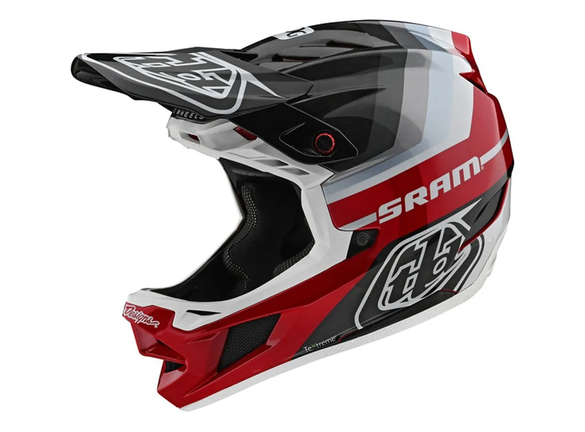 Troy Lee Designs D4 Carbon Full Face Helmet - Mirage - SRAM Red-Black - 2020