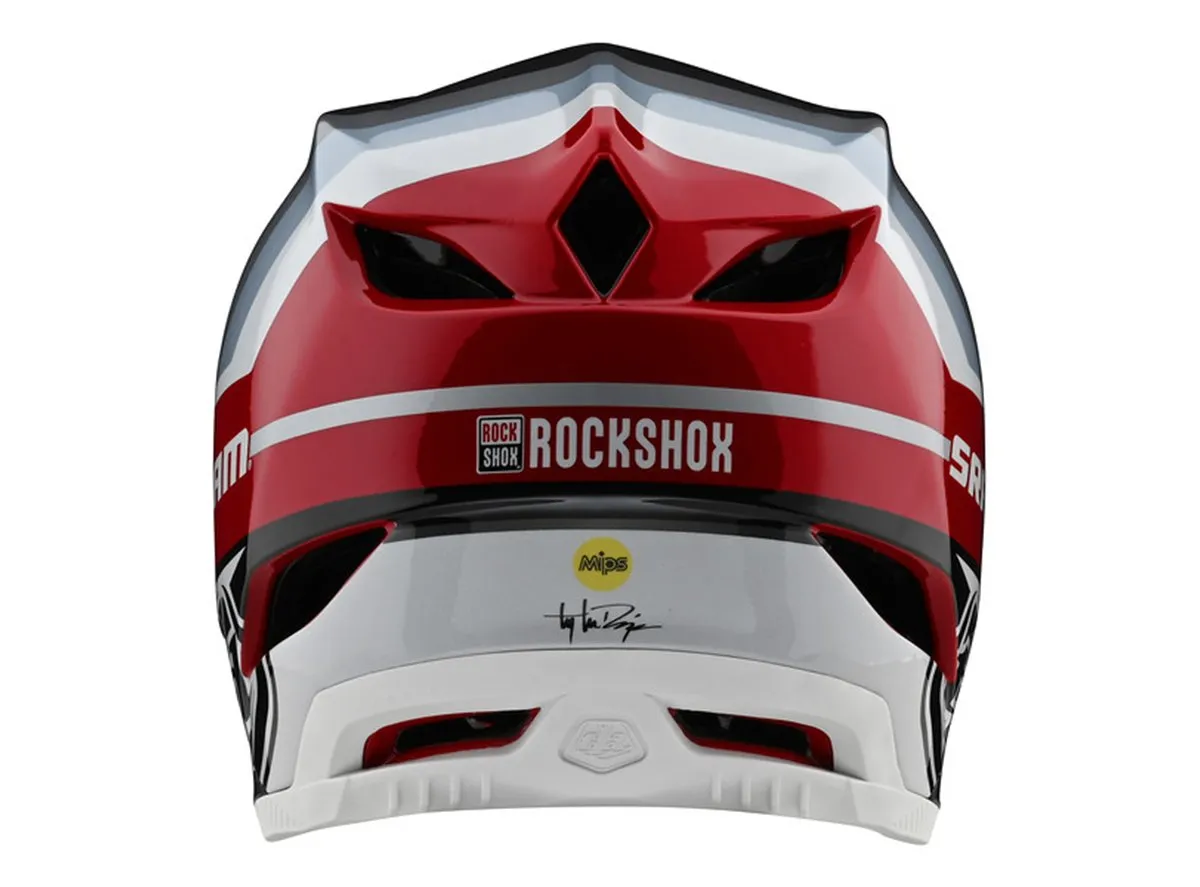 Troy Lee Designs D4 Carbon Full Face Helmet - Mirage - SRAM Red-Black - 2020